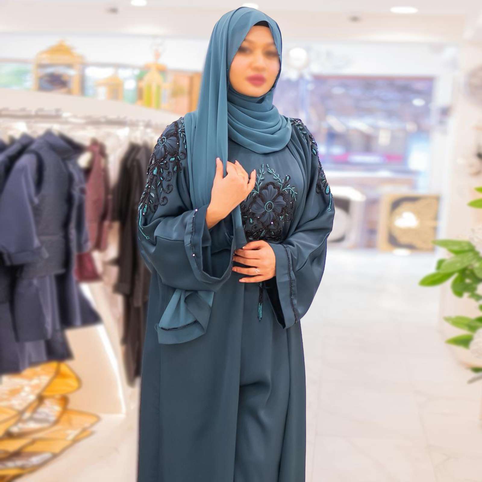 Abaya Dark Blue - 011