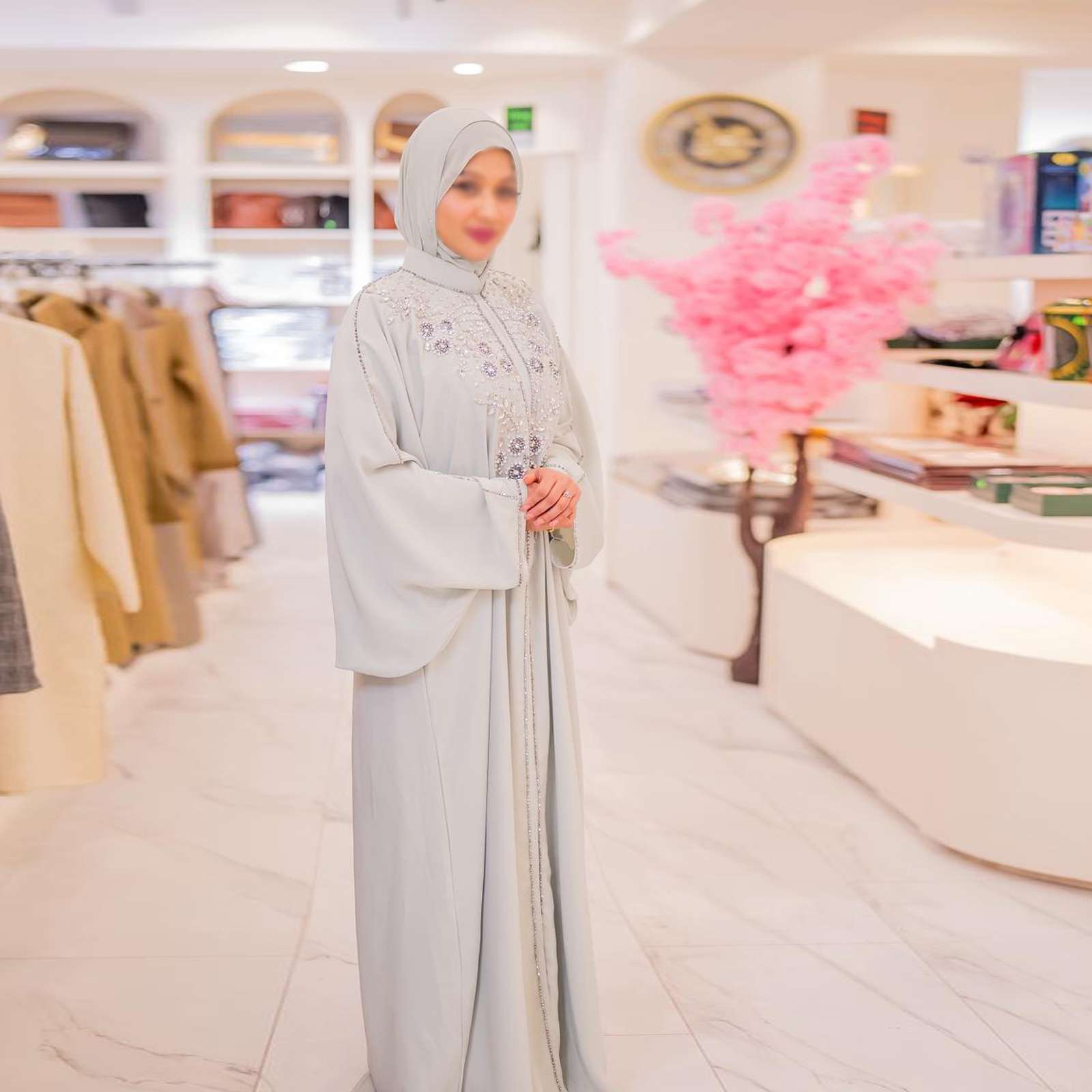 Abaya Light Gray - 015