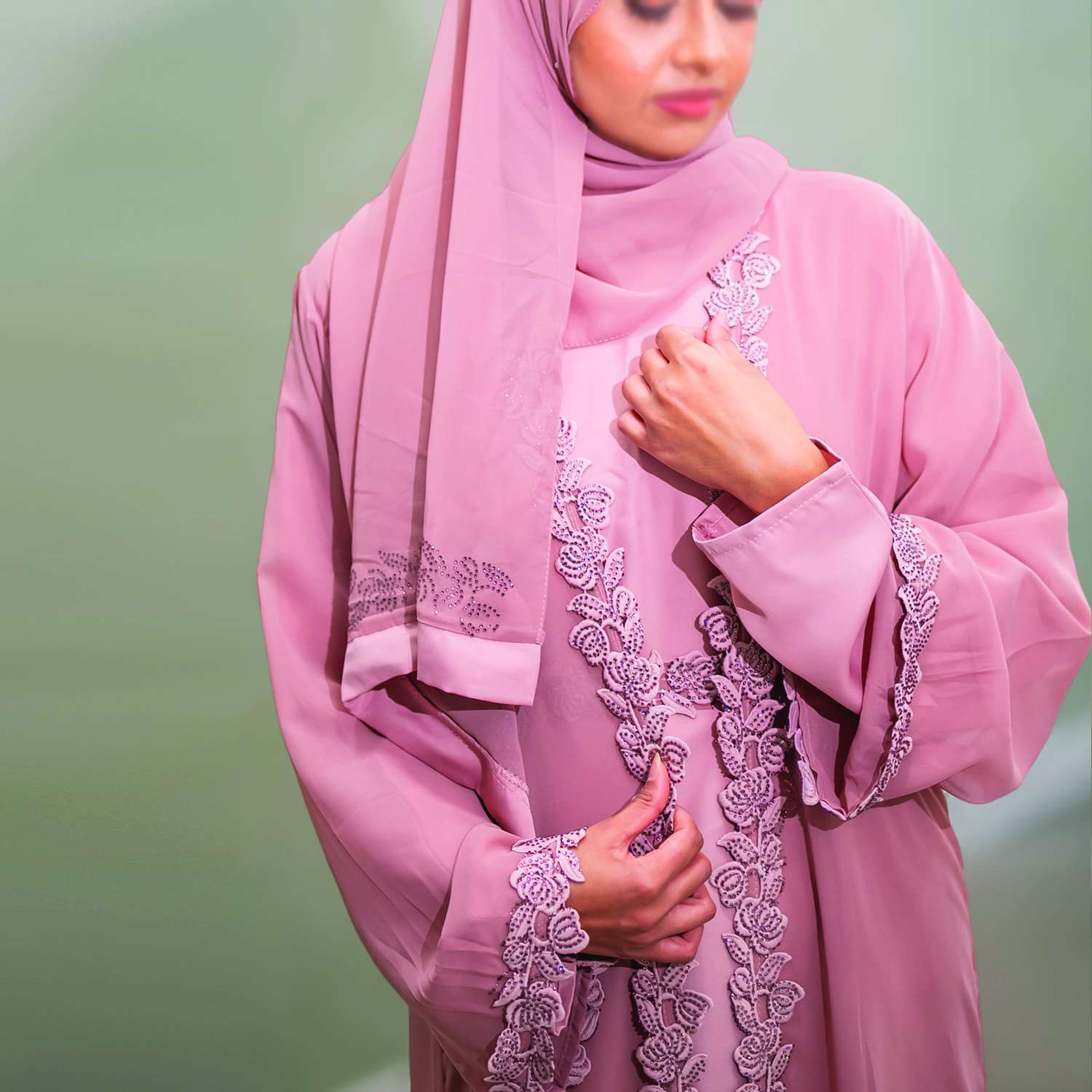 Abaya Pink - 017