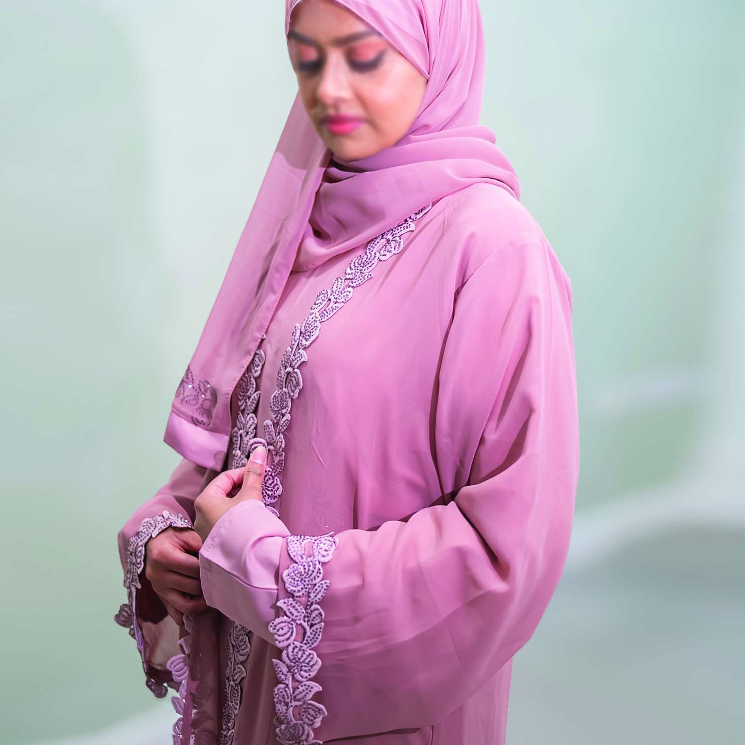 Abaya Pink - 017