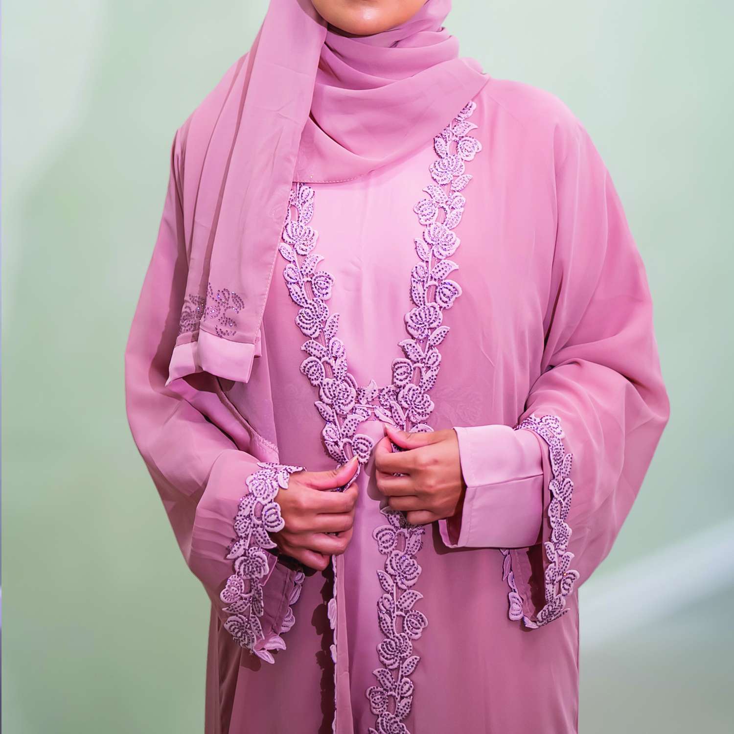 Abaya Pink - 017