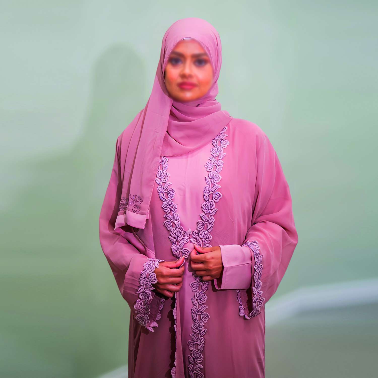 Abaya Pink - 017
