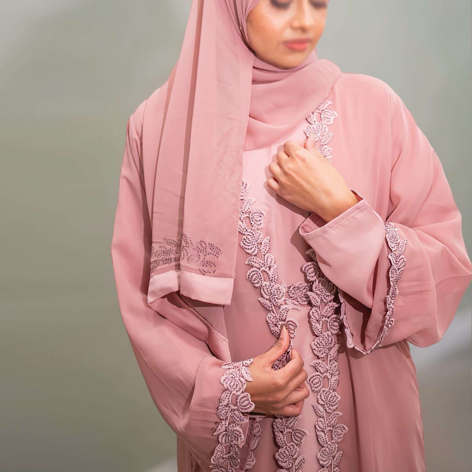 Abaya Pink - 017