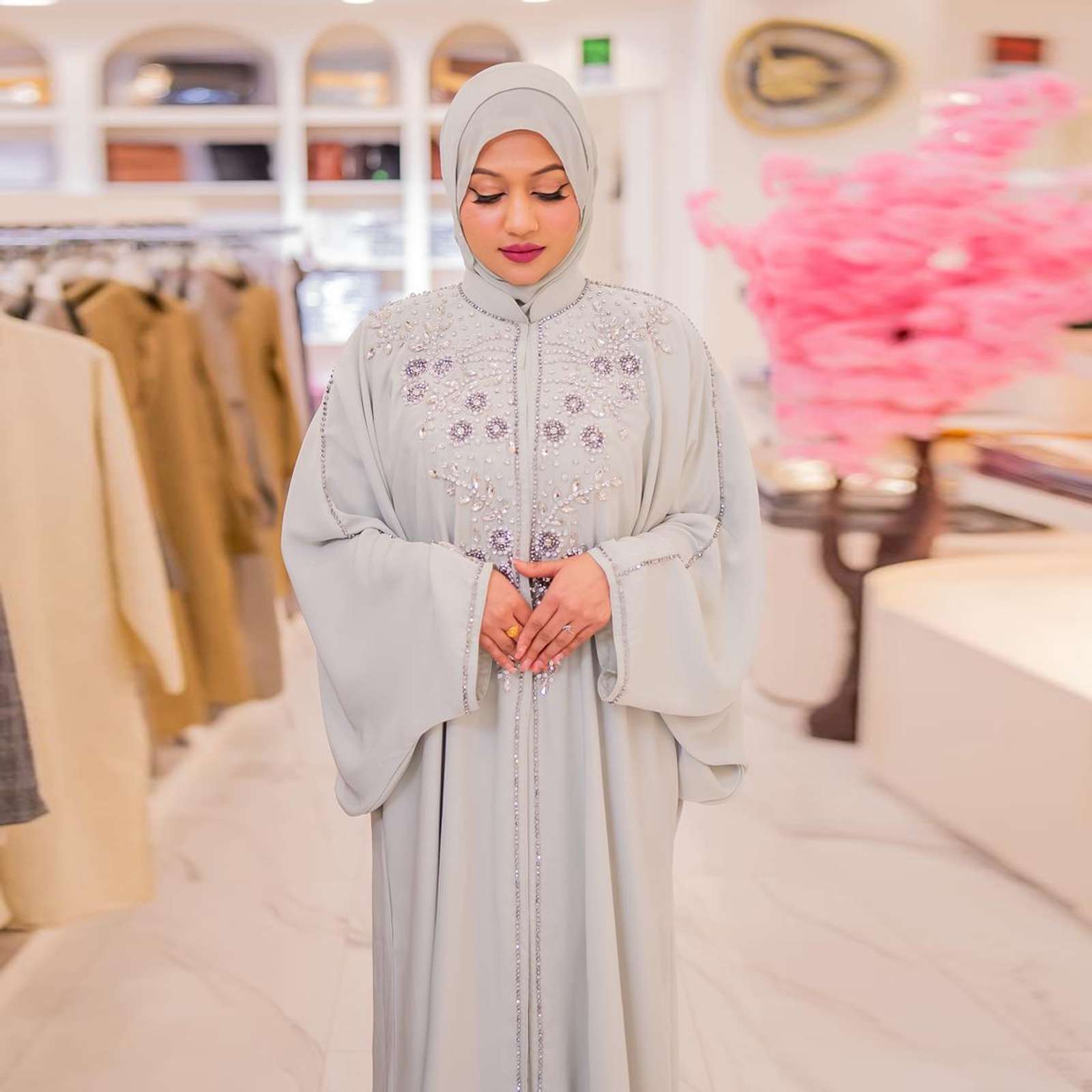 Abaya Light Gray - 015